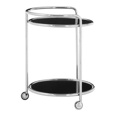 Novo Round Silver Finish Trolley