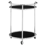 Novo Round Silver Finish Trolley