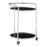Novo Round Silver Finish Trolley