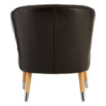 Richy Black Leather Effect Accent Chair