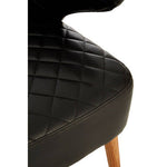 Richy Black Leather Effect Accent Chair