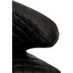 Richy Black Leather Effect Accent Chair