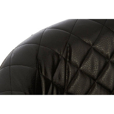 Richy Black Leather Effect Accent Chair