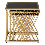 Arezzo Gold and Black Set Of 3 Nesting Tables