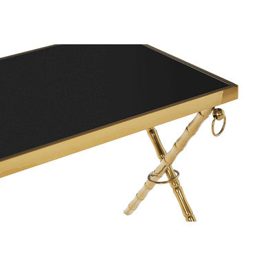 Arezzo Gold and Black Set Of 2 Nesting Tables