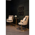 Eliza Beige Velvet Dining Chair