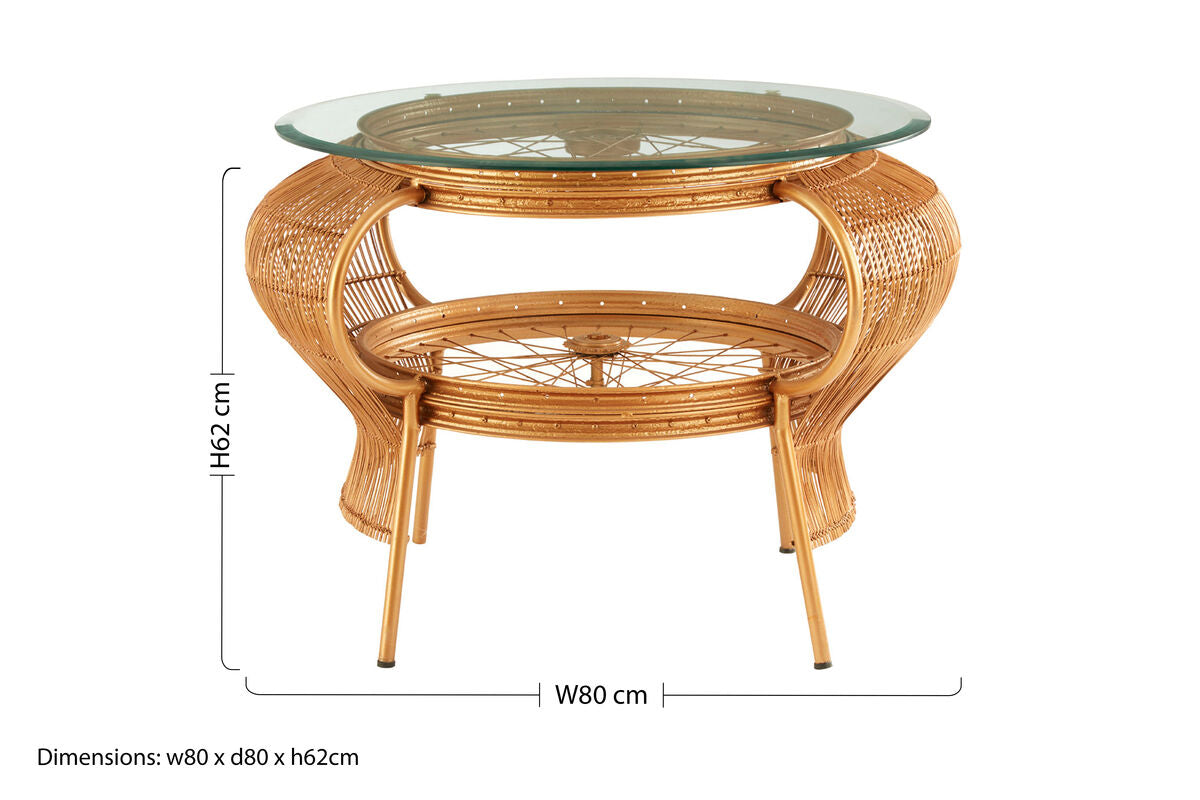 Mantis Gold Finish Table