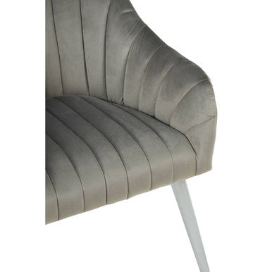 Louxor Grey Fabric Armchair