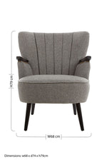 Hampstead Grey Fabric Armchair