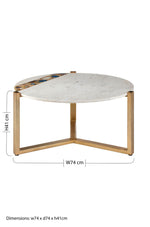 Vizzini Agate Marble Top Round Coffee Table