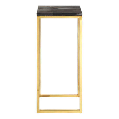 Relic Dark Petrified Wood Pedestal Table