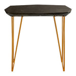 Relic Large Black Marble Top Side Table