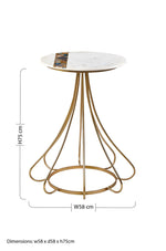 Vizzini Marble And Agate Side Table