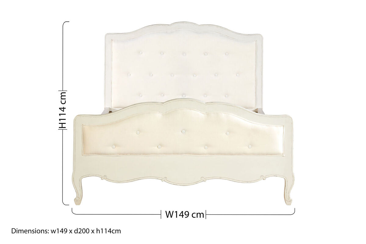 Loire White Double Bed