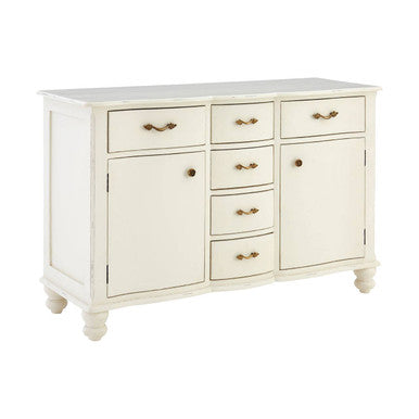 Loire 6 Drawer White Sideboard