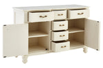 Loire 6 Drawer White Sideboard