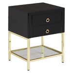 Kensington Townhouse Black 2 Drawer Side Table