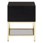 Kensington Townhouse Black 2 Drawer Side Table