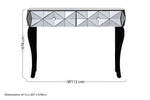 Soho Smoke Glass Two Drawer Console Table
