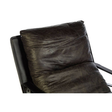 Hoxton Dark Brown Leather Lounge Chair