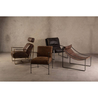 Hoxton Brown Leather Lounge Chair