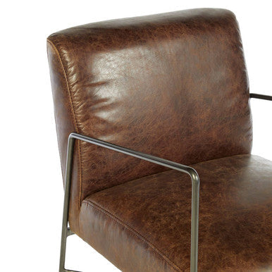 Hoxton Brown Leather Lounge Chair