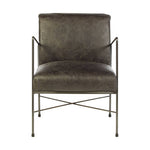 Hoxton Grey Leather Lounge Chair