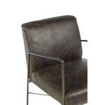 Hoxton Grey Leather Lounge Chair
