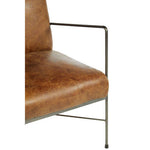 Hoxton Light Brown Genuine Leather and Iron Lounge Chair
