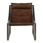Hoxton Brown Leather Sling Chair