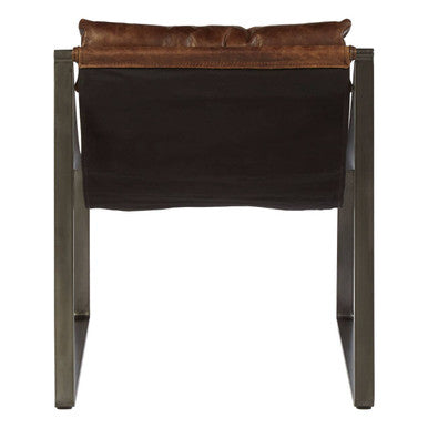 Hoxton Brown Leather Sling Chair