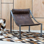 Hoxton Brown Leather Sling Chair