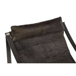 Hoxton Antique Black Leather Sling Chair