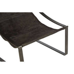 Hoxton Antique Black Leather Sling Chair