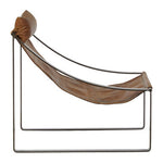 Hoxton Genuine Light Brown Leather Sling Chair