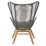 Sisal Grey Rope Lounge Chair and Footstool