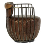 Hoxton Brown Leather Swivel Chair