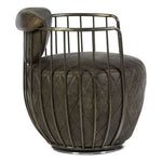 Hoxton Dark Grey Leather Swivel Chair