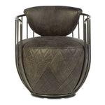 Hoxton Dark Grey Leather Swivel Chair