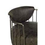 Hoxton Dark Grey Leather Swivel Chair