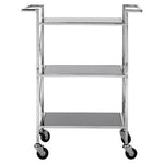 Hoffmann Black Mirrored Glass 3 Tier Trolley