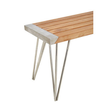 Nandri Slatted Teak Wood Bench