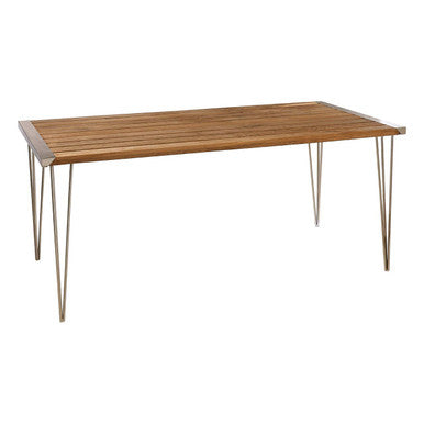 Nandri Slatted Teak Wood Dining Table