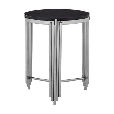Clarice Granite Top Round Side Table
