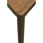 Elmo Elm Wood and Iron Set Of 3 Triangular Tables