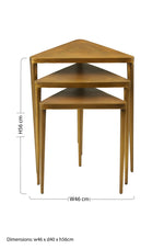 Compo Set Of 3 Triangular Nesting Tables