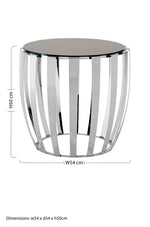 Yasmin Stainless Steel Side Table