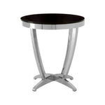 Yasmin Black Tempered Glass Side Table