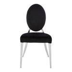 Yasmin Black Velvet And Silver Chair