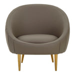 Lagero Brown Leather Effect Curved Cocoon Chair
